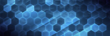 Futuristic Hexagon Background. Blue Hexagonal Pattern. Modern Vector Illustration