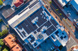 © Neal Pritchard/Stocksy - Aerial views over commercial building with over 600 solar panels installed