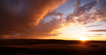 The Prairie Landscape In Montana.