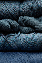 Closeup Of Yarn Textures In Steel Blue