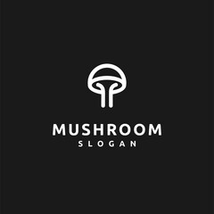 Wall Mural - Mushroom logo with simple concept