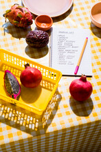Food Shopping List With Fruit
