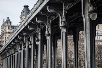 Wall Mural - Low angle shot of a bridge in Paris