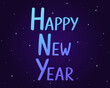 © HasanovaRuzana - Space banner of happy new year. Beautiful lettering vector illustration.