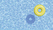 © nonnie192 - 3D Rendering. Yellow pool float, ring floating in a refreshing blue swimming pool.