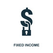 Fixed Income icon. Simple creative element. Filled monochrome Fixed Income icon for templates, infographics and banners