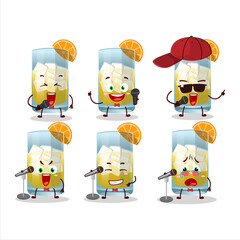 Sticker - A Cute Cartoon design concept of singani singing a famous song