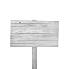 Sticker - Wooden sign isolated on white