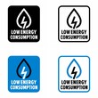 © dnbr - 'Low energy consumption' long duration and energy saving information sign