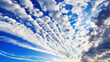 White cirrocumulus clouds blue sky background panorama, altocumulus cloudy skies panoramic view, stratocumulus cloud texture, cirrus cumulus cloudscape, sunny heaven landscape, cloudiness backdrop