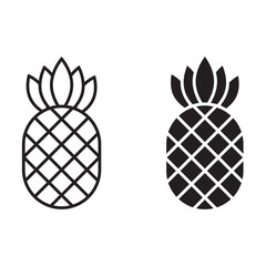 Canvas Print - pineapple vector illustration