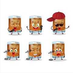 Sticker - A Cute Cartoon design concept of whiskey singing a famous song