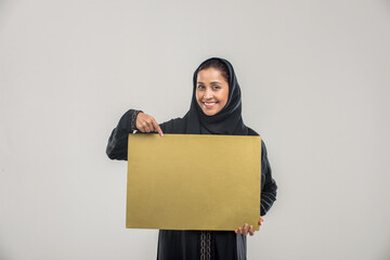 Poster - Arabian woman isolated on background