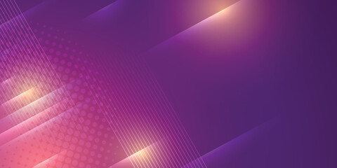 Purple background in vector illustration with glow and lights.