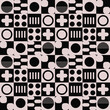 © Crashik - Checkered abstract tile. Vector squared tile pattern. 8x8 checkered avant garde chessboard.