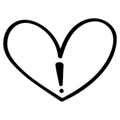 Vector illustration Heart shape icon Hand drawn doodle style