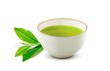 湯呑み 緑茶 飲み物 イラスト リアル 茶葉