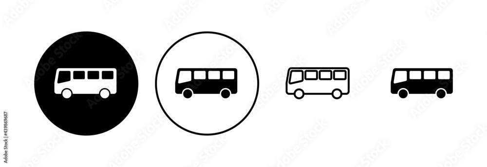 Bus icon set. bus vector icon Stock Vector | Adobe Stock