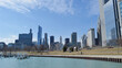 Chicago skyscrapers view from the Navy Pier