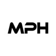 MPH letter logo design with white background in illustrator, vector logo modern alphabet font overlap style. calligraphy designs for logo, Poster, Invitation, etc.