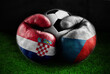 Football Concept Croatia vs Chech Republic