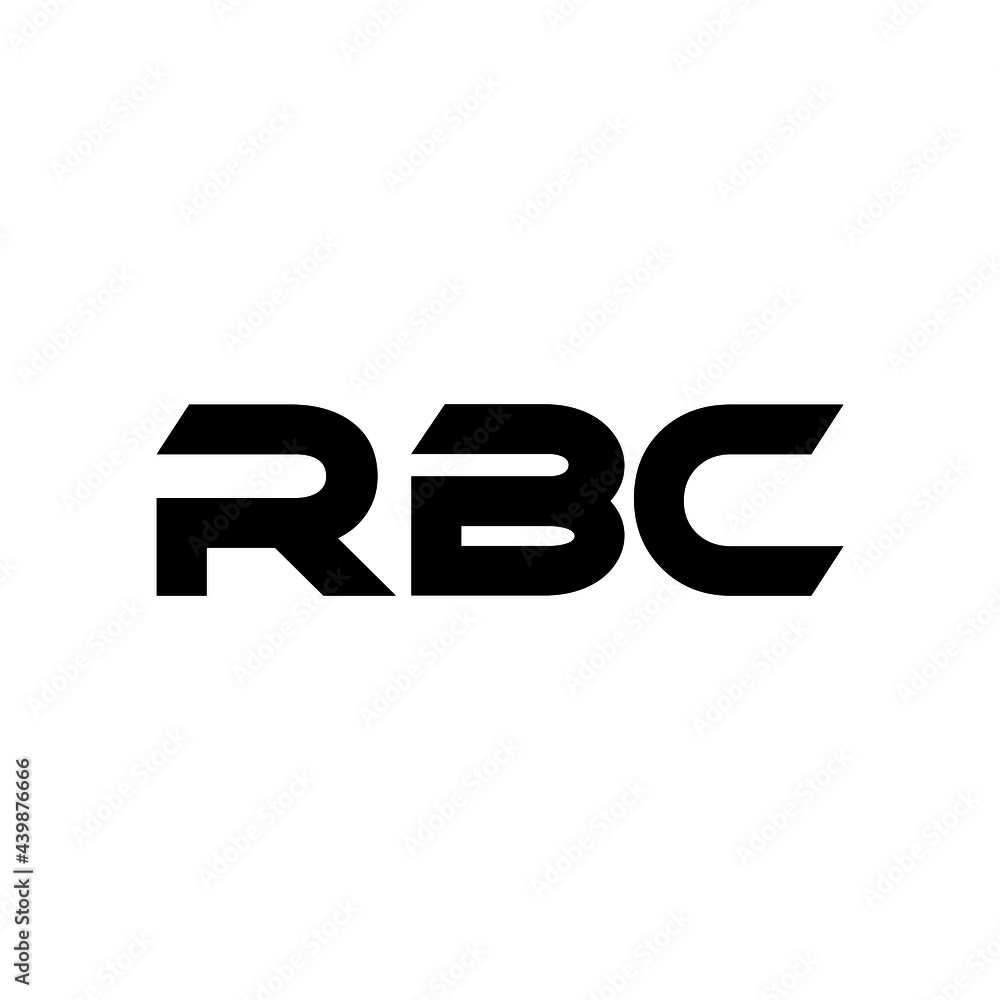 RBC letter logo design with white background in illustrator, vector ...