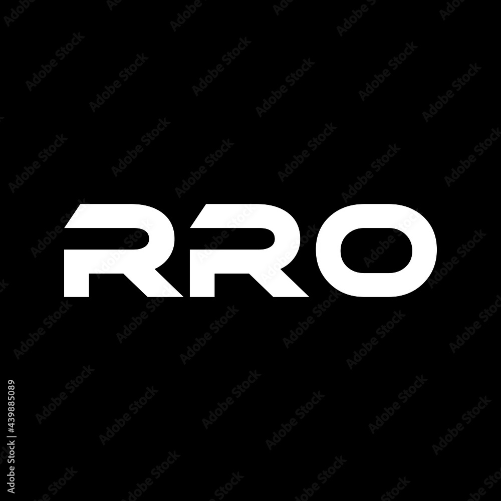 RRO letter logo design with black background in illustrator, vector ...