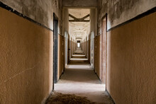 Long Corridor Inside An Old Building