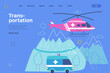 © grivina - Medical transportation - medical insurance web template. Modern flat vector