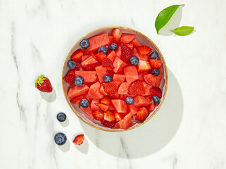 Sticker - bowl of fresh fruit salad