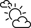 © tulpahn - sun cloud minimal line icon