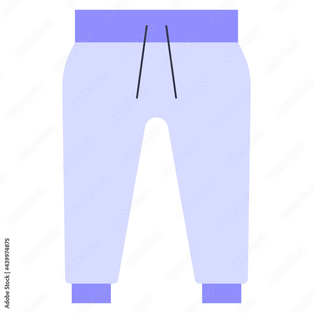 Flat Jogger pants Icon Stock Vector | Adobe Stock
