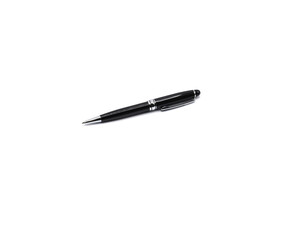 A black pen isolated on white background.