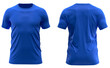 3D Muscle round neck blue t-shirt