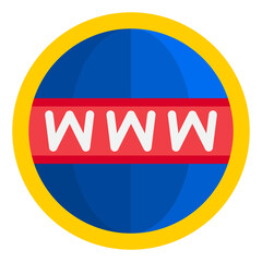 www flat style icon