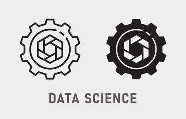 Canvas Print - Data science icon on white background. Vector illustration.