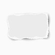 White vector paper tear with shadow placed on white background