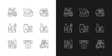 Trendy Arts Linear Icons Set For Dark And Light Mode. Handmade Toys. Candle Making. DIY Tropical Terrarium. Customizable Thin Line Symbols. Isolated Vector Outline Illustrations. Editable Stroke