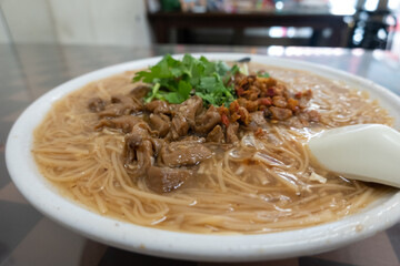 Wall Mural - thin noodles with pork intestine