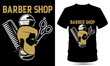 Barber shop tshirt design template