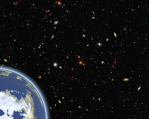 Wall Mural - magnificent earth in outer space. the elements of this image furnished by nasa.