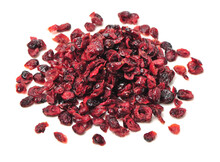 Cranberry Dried Fruit Isolate On White Background