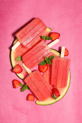 Wall Mural - popsicle watermelon ice cream