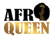 text: afro queen with afro woman face