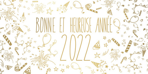 Canvas Print - french happy new year 2022