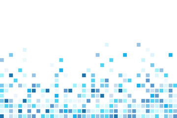 Poster - Pixel mosaic. Pixel decay illustration. Falling pixels. Abstract background.