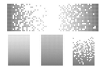 Wall Mural - pixel mosaic. pixel decay illustration. falling pixels. abstract background.