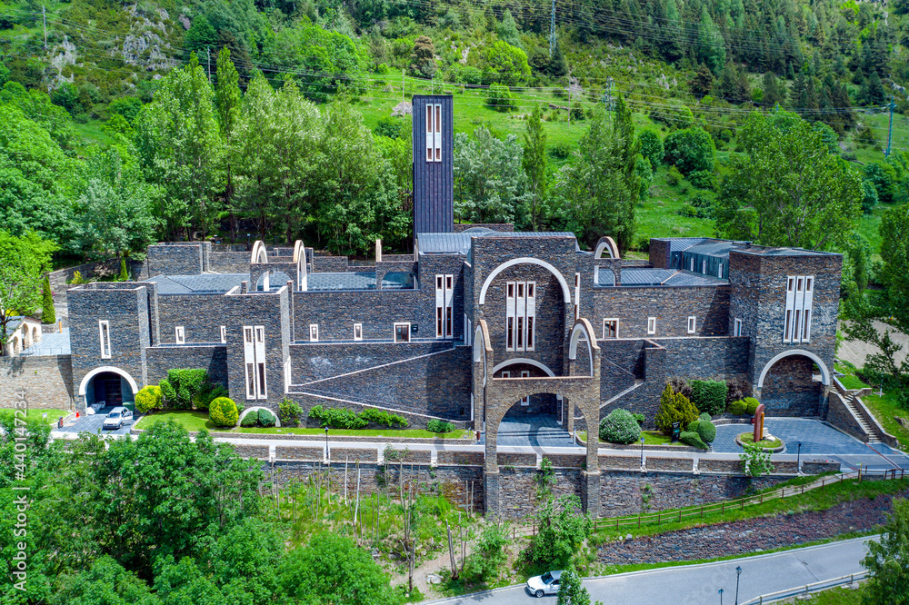 Obraz na płótnie Basilica of Meritxell located in Andorra a country located in the Pyrenees w salonie