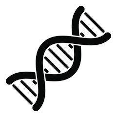 Poster - Simple dna, genetic vector icon isolated on white background