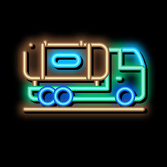 Wall Mural - juice concentrate delivering truck neon light sign vector. Glowing bright icon juice concentrate delivering truck sign. transparent symbol illustration